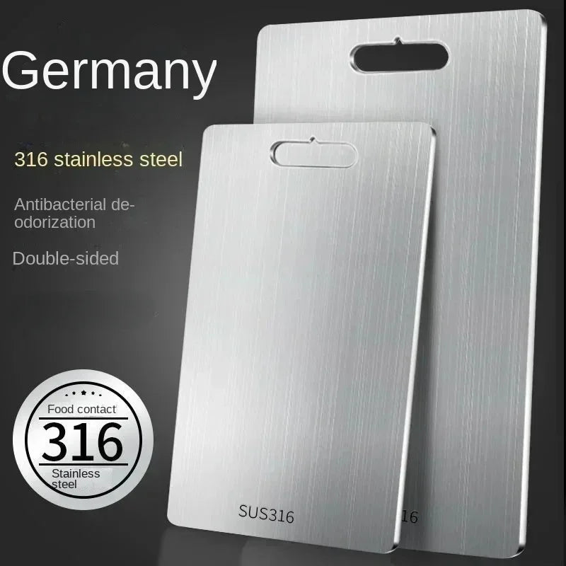 Panel ze stali nierdzewnej 316 i deska do krojenia, kuchenna, domowa, pogrubiona, dwustronna deska do krojenia, blok do ugniatania ciasta.