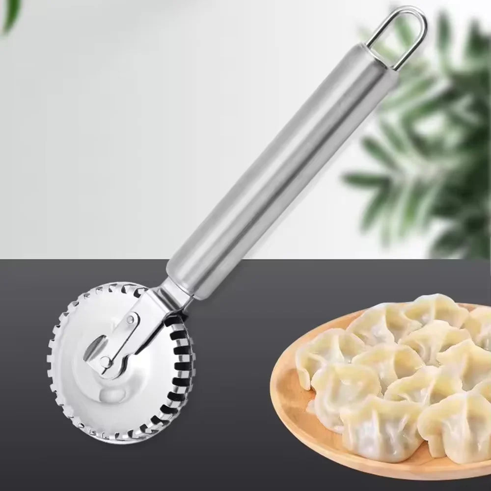 Ravioli Cutter Koło ze stali nierdzewnej, idealne do cięcia, uszczelniania i zaciskania świeżych makaronu i ciasta