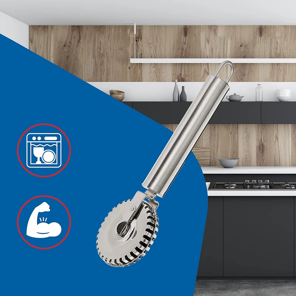 Ravioli Cutter Koło ze stali nierdzewnej, idealne do cięcia, uszczelniania i zaciskania świeżych makaronu i ciasta